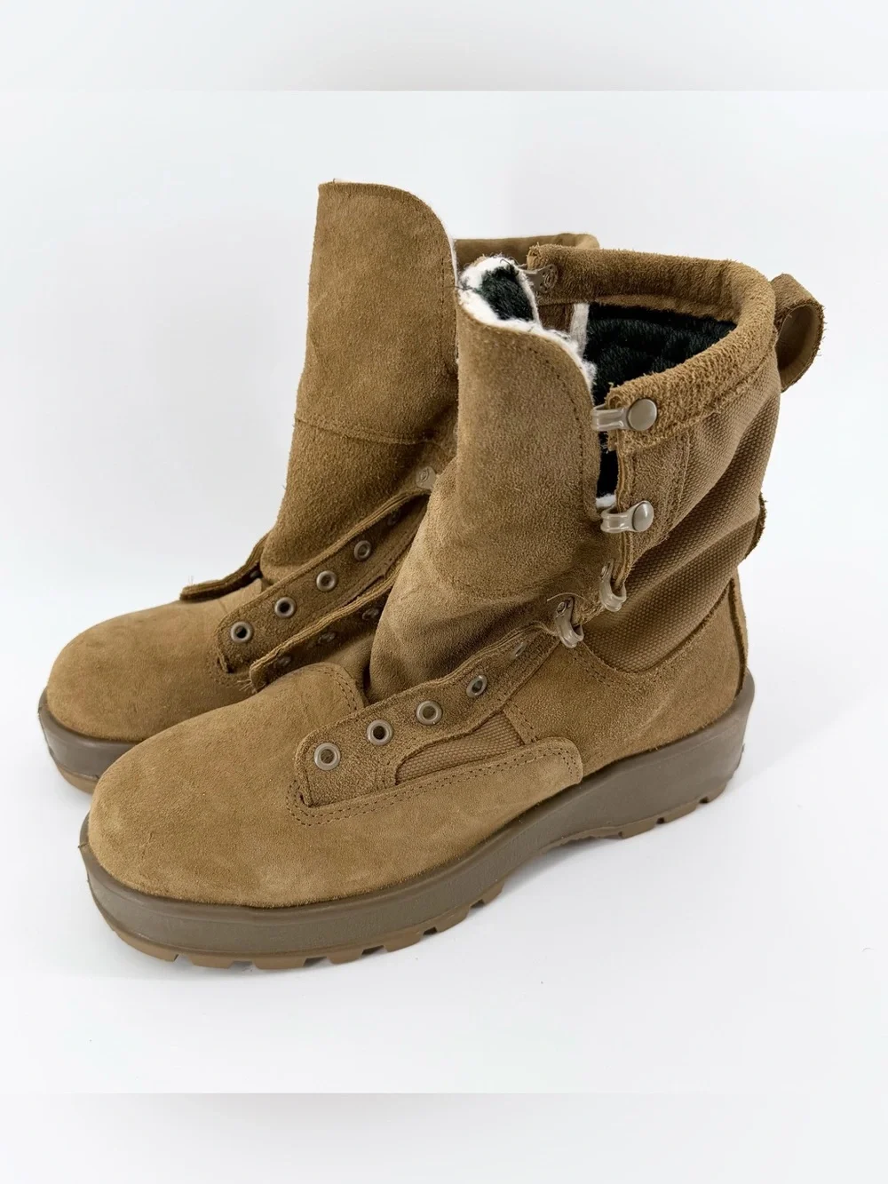 Altama 7R Steel Toe Insulated US Military Tan Suede Vibram Combat Boots
